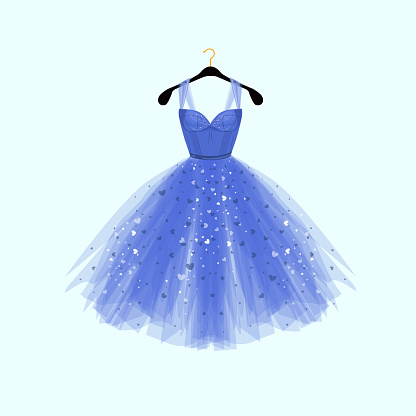 Beautiful blue dress for special event.